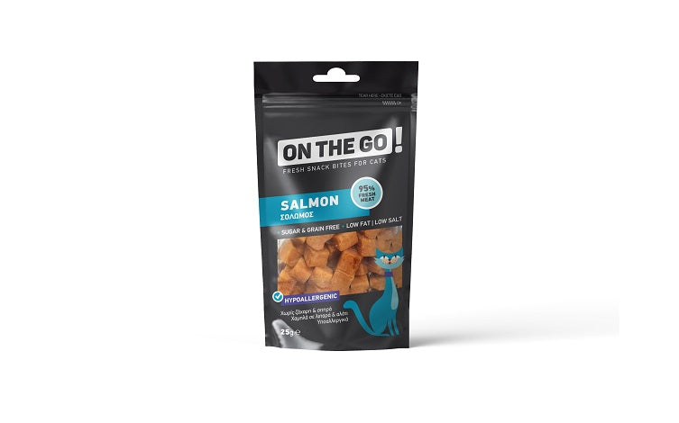 ON THE GO CAT BITES SALMON 25gr