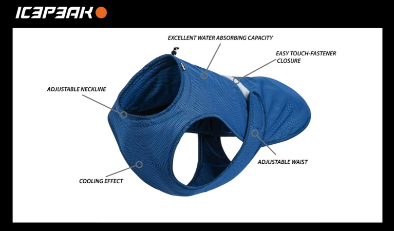 Icepeak Pet Cooling vest Blue
