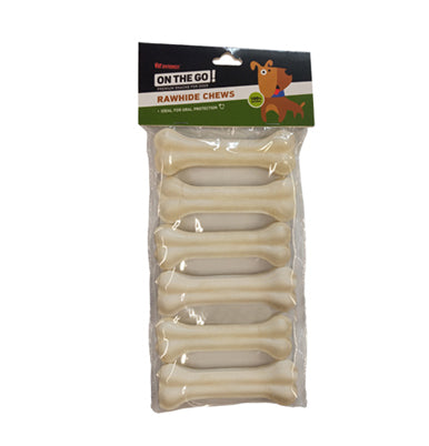 ON THE GO RAWHIDE WHITE PRESSED BONE 7.5-8cm 15-20g 6PCS
