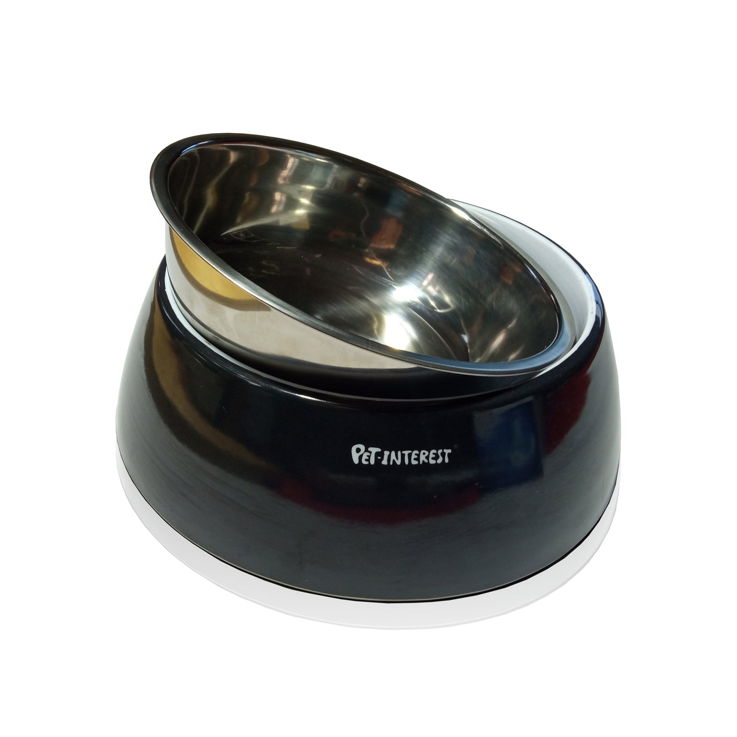 DELUXE DUAL BOWL BLACK S 200ML