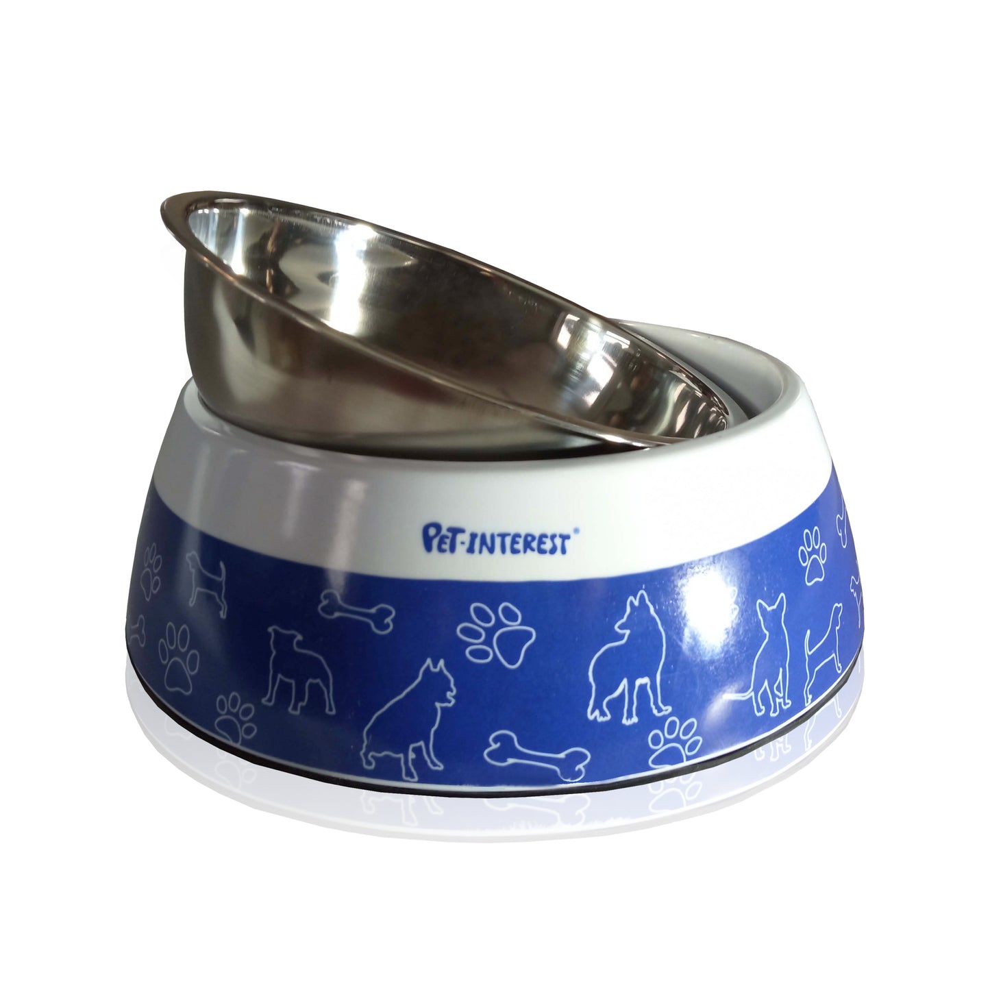 DELUXE DUAL BOWL PAW N BONE M 350/450 ML