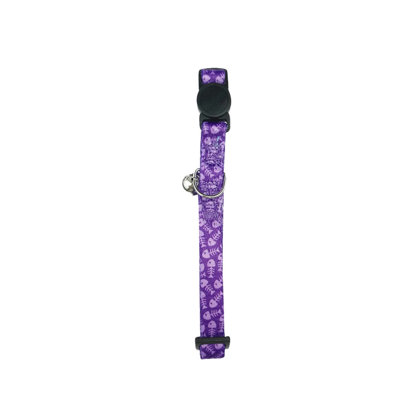 CAT COLLAR FISH BONE PURPLE 1 X 20-35CM