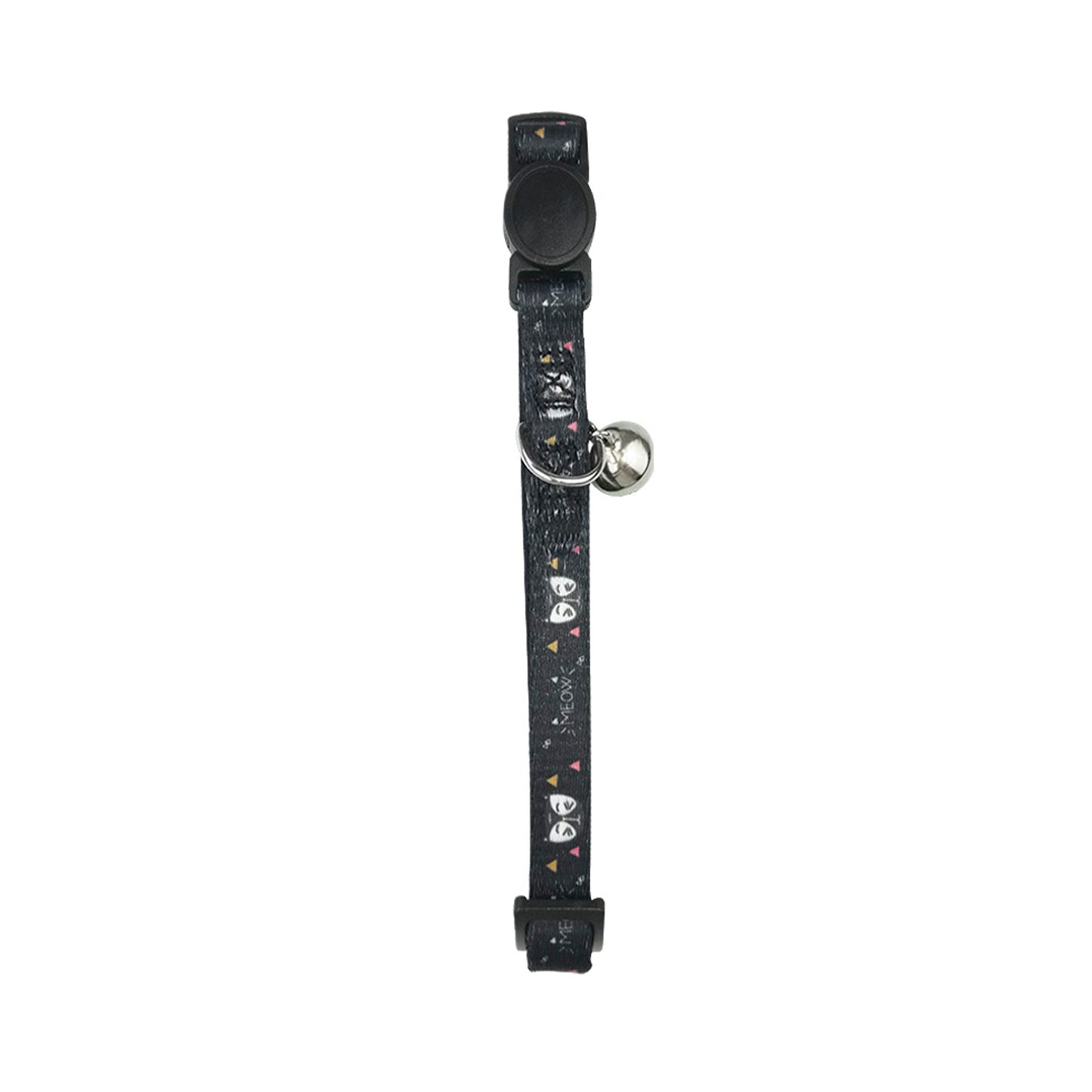 CAT COLLAR MEOW BLACK 1 X 20-35CM