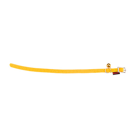 STRETCH CAT COLLAR WITH BELL YELLOW 1 X 19-33CM