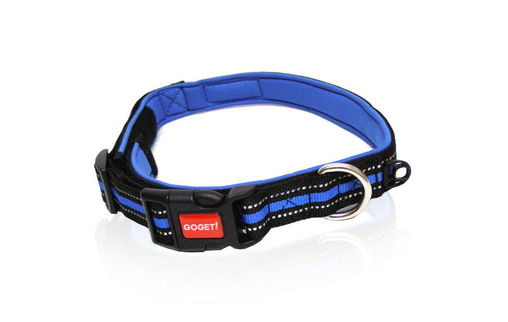 GOGET SOFT NEON COLLAR BLACK/BLUE S 1,5 X 35-40CM