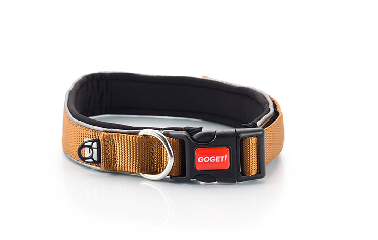 GOGET SOFT REFL/VE COLLAR COFFEE S 1,5 X 35-40CM