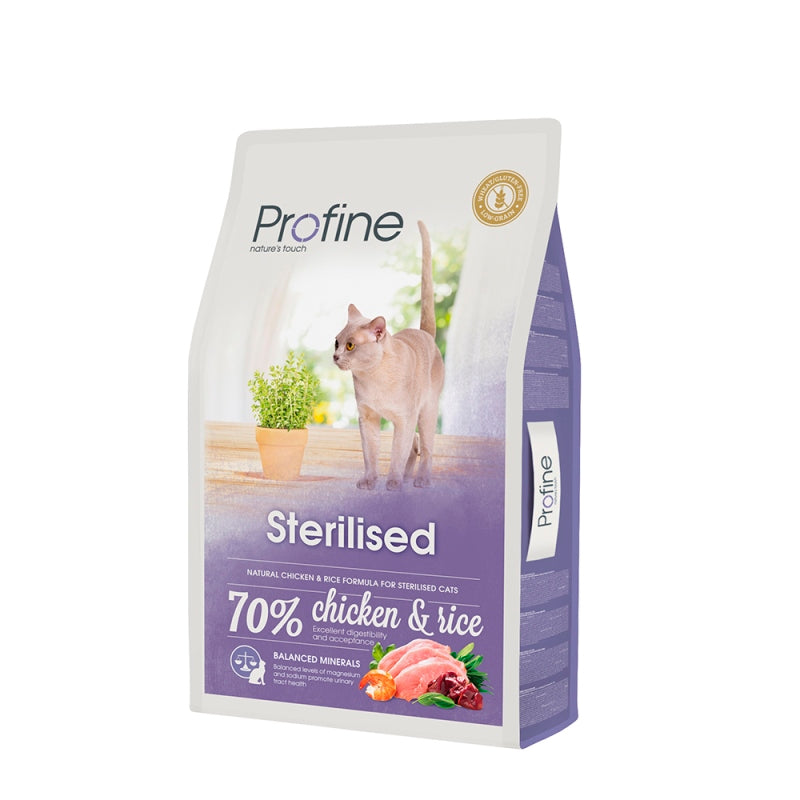 Profine Cat Sterilized Kotopoulo & Ryzi 10Kgr