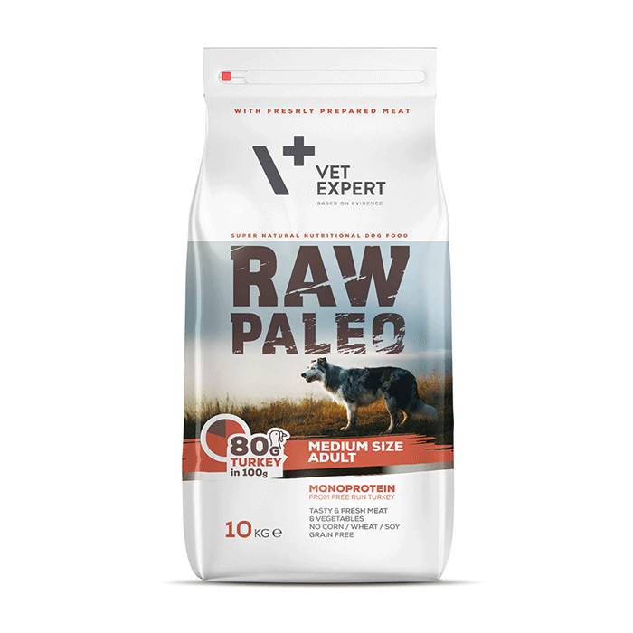 Dog Raw Paleo Adult medium 10 kg Turkey