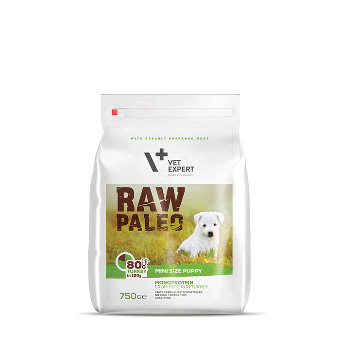 Dog Raw Paleo Puppy mini 750 gr Turkey