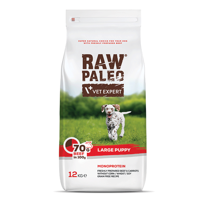 Dog Raw Paleo Puppy large 12 kg Beef