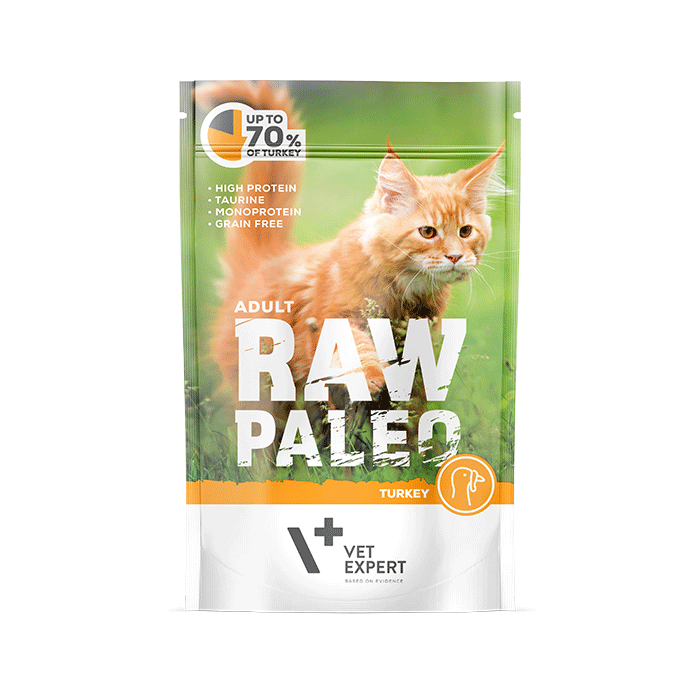 Cat Raw Paleo wet Adult Turkey 100 gr