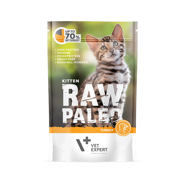 Cat Raw Paleo wet Kitten Turkey 100 gr