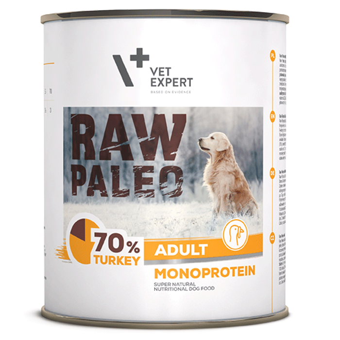 Dog Raw Paleo wet Adult turkey 800 gr