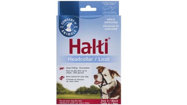 Halti Λουρί/Οδηγός Σκύλου Εκπαίδευσης Headcollar Νο2 Μαύρο (35-48cm)