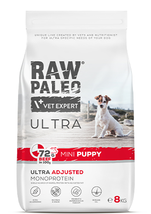 Dog Raw Paleo Ultra Puppy mini 8 kg Beef