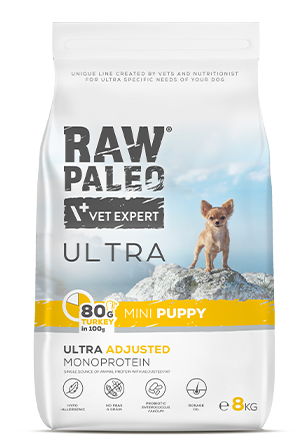 Dog Raw Paleo Ultra Puppy mini 8 kg Turkey