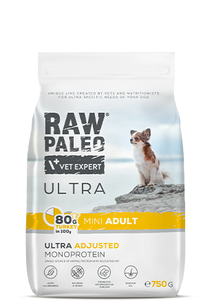 Dog Raw Paleo Ultra Adult mini 750 gr Turkey