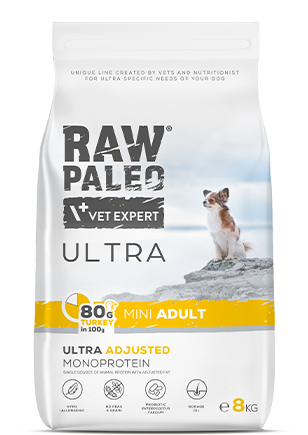 Dog Raw Paleo Ultra Adult mini 8 kg Turkey