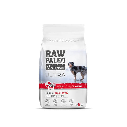 Dog Raw Paleo Ultra Adult Medium & Large Size 2kg Beef