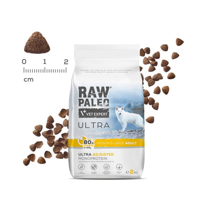 Dog Raw Paleo Ultra Adult Medium & Large Size 2kg Turkey