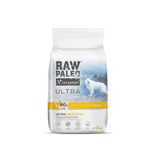 Dog Raw Paleo Ultra Adult Medium & Large Size 2kg Turkey