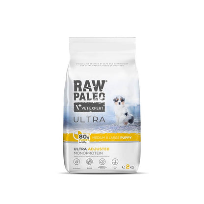 Dog Raw Paleo Ultra Puppy Medium & Large Size 2kg Turkey