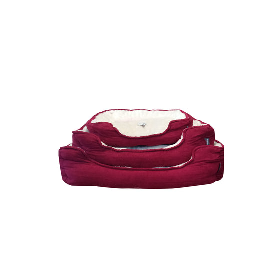 DARBY INDOOR PET BED BURGUNDY L 71x58.5x23cm