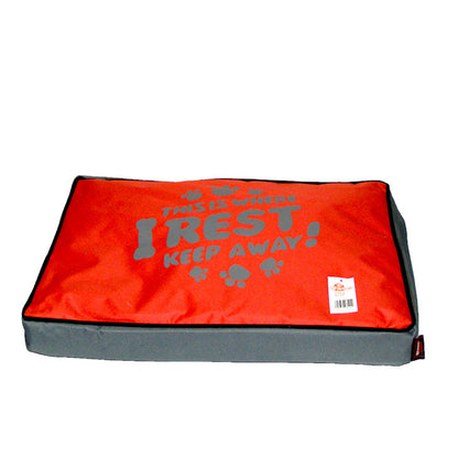 PET CUSHION RED-GREY M 80x60x8cm