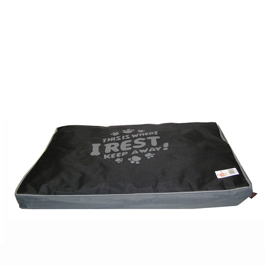 PET CUSHION BLACK-GREY M 80x60x8cm