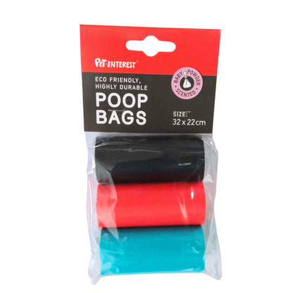 POOP BAGS 3 ROLLS   (15 PCS/ROLL)