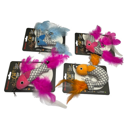 CAT TOY SEA FISH W SILVERVINE