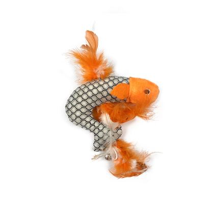 CAT TOY SEA FISH W SILVERVINE