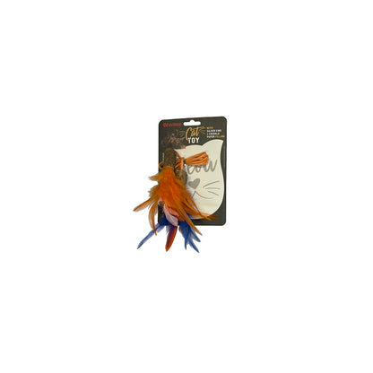 WOODY CAT TOY FEATHER  SILVERVINE