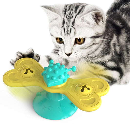 BUTTERFLY SPINNING CAT TOY YELLOW WING 638 x 295 x 303mm
