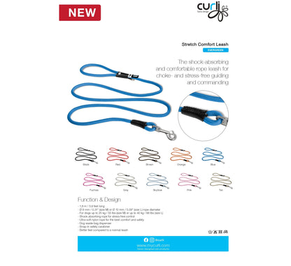 Stretch Comfort Leash Black M