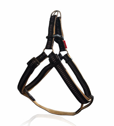 GOGET STRIPES HARNESS BLACK S 1.5 X 41-51CM