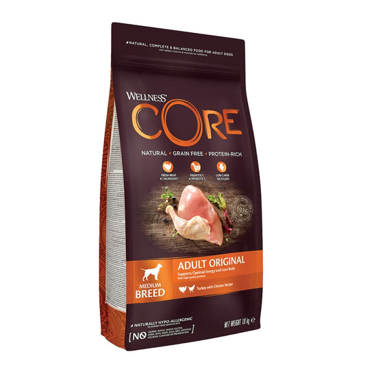 Wellness Core Adult Original Medium Breed Γαλοπούλα & Κοτόπουλο 10kg