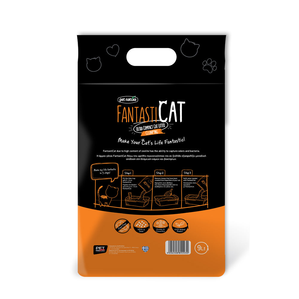 Άμμος γάτας FantastiCat 9ltr χωρίς άρωμα