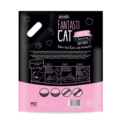 Άμμος Γάτας FantastiCat Κρυσταλλική 2kg/5lt Baby Powder