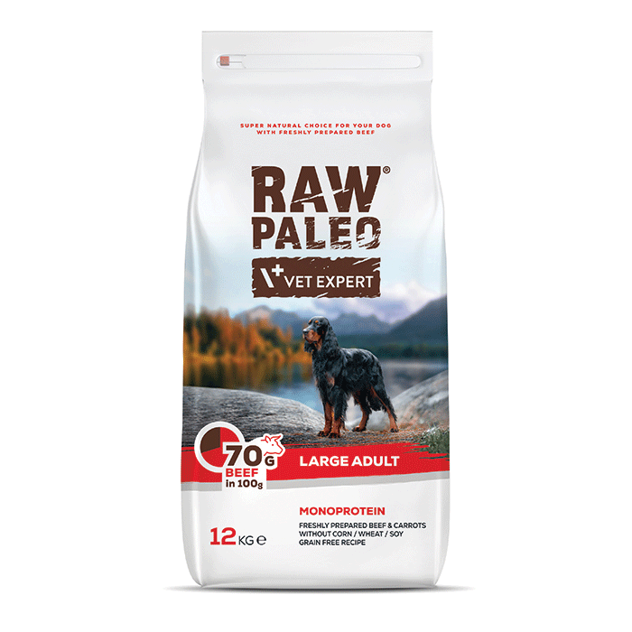 Dog Raw Paleo Adult large 12 kg Beef