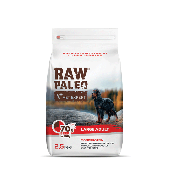 Dog Raw Paleo Adult large Beef 2,5 kg