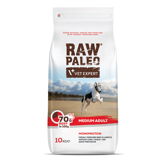 Dog Raw Paleo Adult medium 10 kg Beef