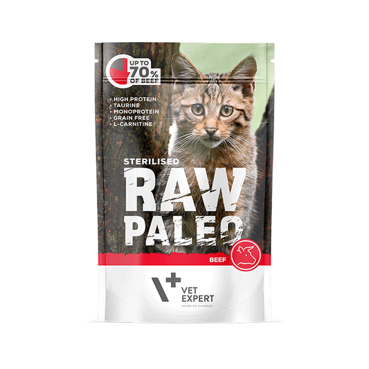 Cat Raw Paleo wet Sterilised Beef 100 gr