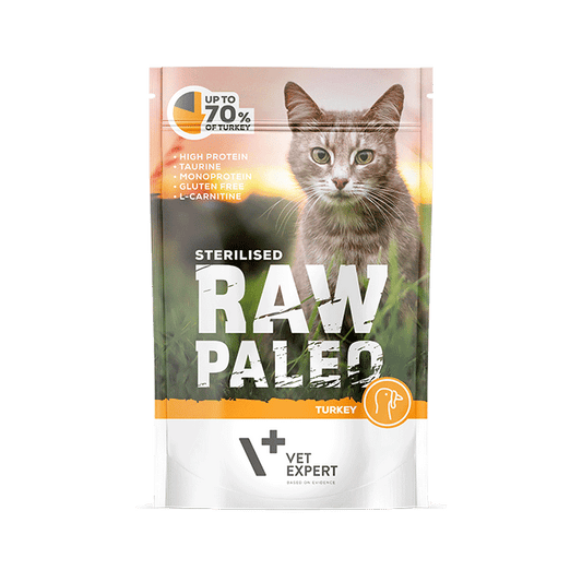 Cat Raw Paleo wet Sterilised Turkey 100 gr