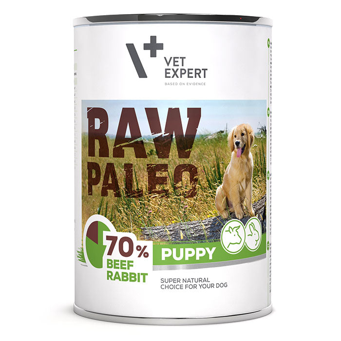 Dog Raw Paleo wet Puppy duo beef&rabbit 400 gr