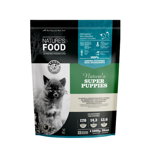 Nature's Food Super Puppies Μπιφτέκια 1KG