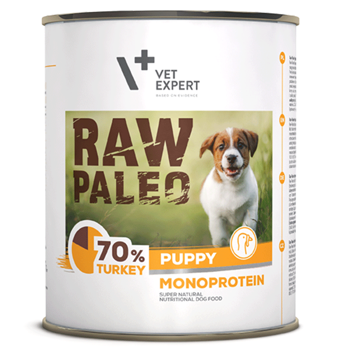 Dog Raw Paleo wet Puppy turkey 800 gr